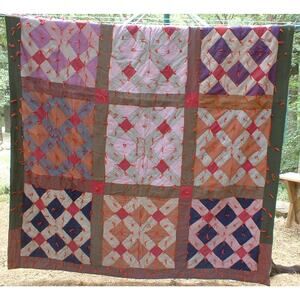Multi Colored Vintage Patchwork Quilt